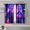 2pcs   Curtain Set 2D plane printing Vibrant Cyberpunk Anime Girl Durable 100% Polyester Fabric (without rod) Holiday Ldeal for
