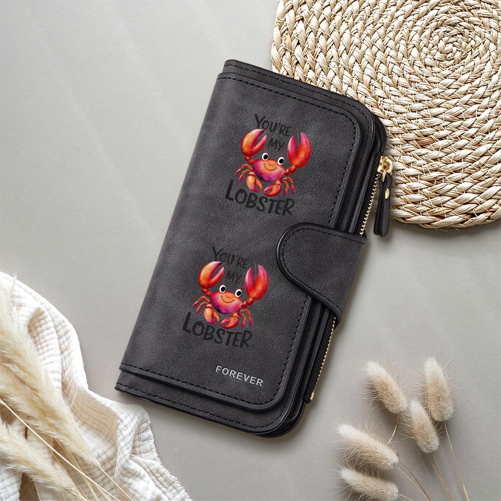 Cute Crab Pattern Long Wallet