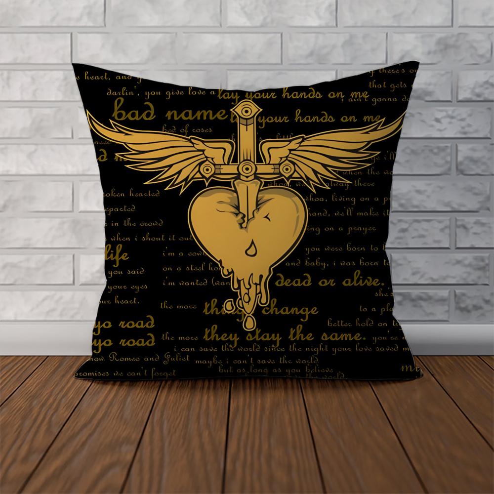 Band BBon JJovi Pillow Case For Car Sofa Decorative Home Doublesided Print Plush Square Throw Pillow Cushion Cover