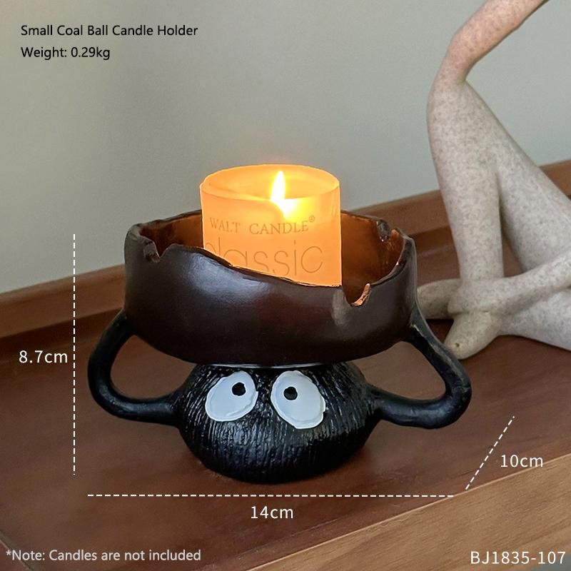 

Creative Small Coal Ball Candle Holder Funny Overhead Candle Holder Home Decoration Ornament Gift