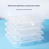 Disposable 5-Compartment Plastic Lunch Boxes with Lids, 200 Sets