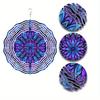 Bohemian Style 10 Inch Metal Wind Spinner Vibrant Mandala Design Garden Decor for Patio Lawn Balcony All Season Outdoor