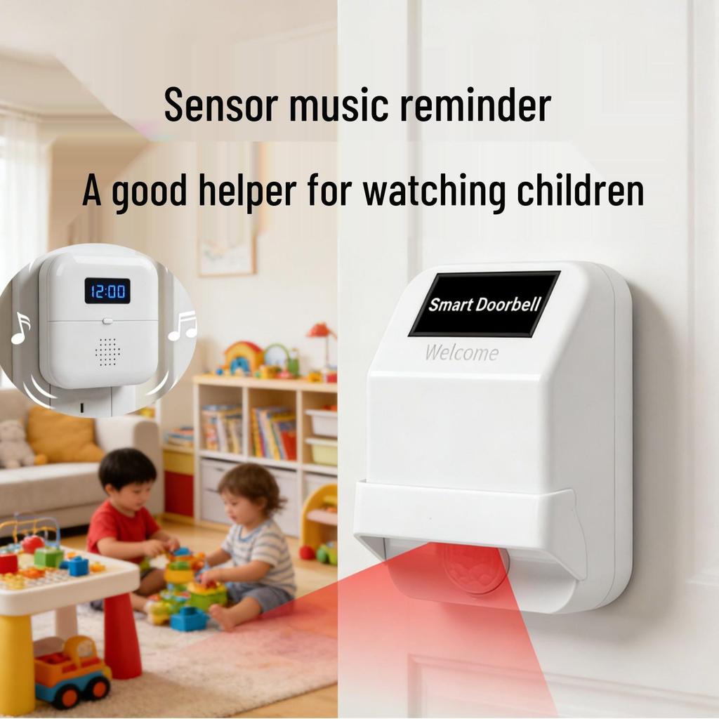 Induction Doorbell Sensor with Music Prompt for Home or Shop Use
