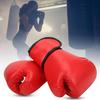 Professional PU Leather Sparring Gloves Breathable Sanda Sparring Sandbag Mitts Training EquipmentRed