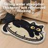 Tappeto da Bagno Peluche, Tappetino Antiscivolo Assorbente Soffice, Carino Tappetino Gatto Nero per Ingresso Camera da Letto Soggiorno
