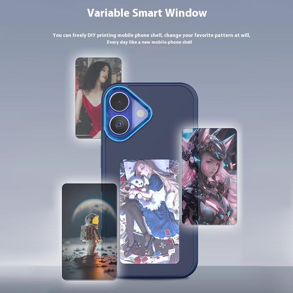 For iPhone 16 Plus E Ink Phone Cover 4-Color Display Pattern Customized Case