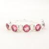 Rare Pink Tourmaline Gemstone 925 Sterling Silver Jewelry Partywear Bracelet 9" RB-7-20