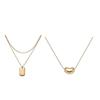 Elegant Mirror Pendant Necklace Trendy Mirror Finish Pendant Necklace Elegant Clavicle Chain For Men And Women