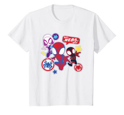 Kinder Marvel Spider-Man & Seine Erstaunlichen Freunde Go-Webs-Go Jungen T-Shirt