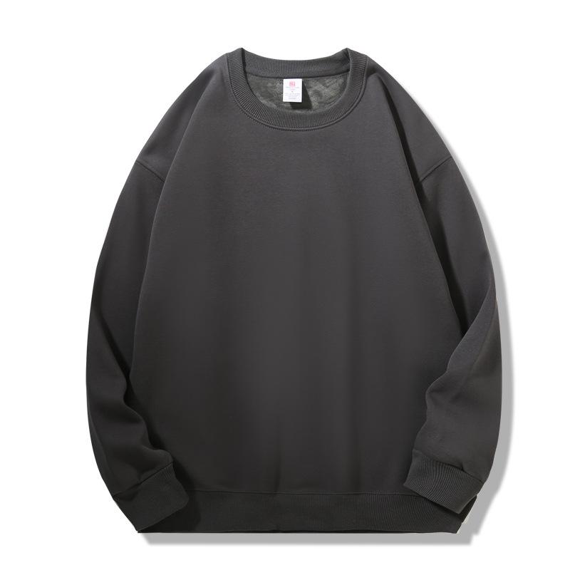 Men s Thickened Super Soft Velvet Round Neck Sweatshirt - Solid Color Winter Pullover 3XL