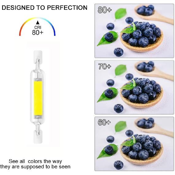 78mm 10W R7S LED Bulb 100W Halogen Equivalent 78mm J-Type 10W 120V R7S Base 6000K Cool White J Type T3 78mm Double Ended Flood Light Bulbs 360°Beam