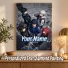 Blue Lock Custom Name Text 5D Diamond Painting Kit DIY Full Drill Diamond Art Decoration