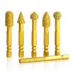 KIMLONTON Diamond Grinding Stone with Shaft, Diamond Bur, Hex Shank, 6.35mm and 10mm, Set of 6 Grinding Bits for Ceramic, Stone, and Metal