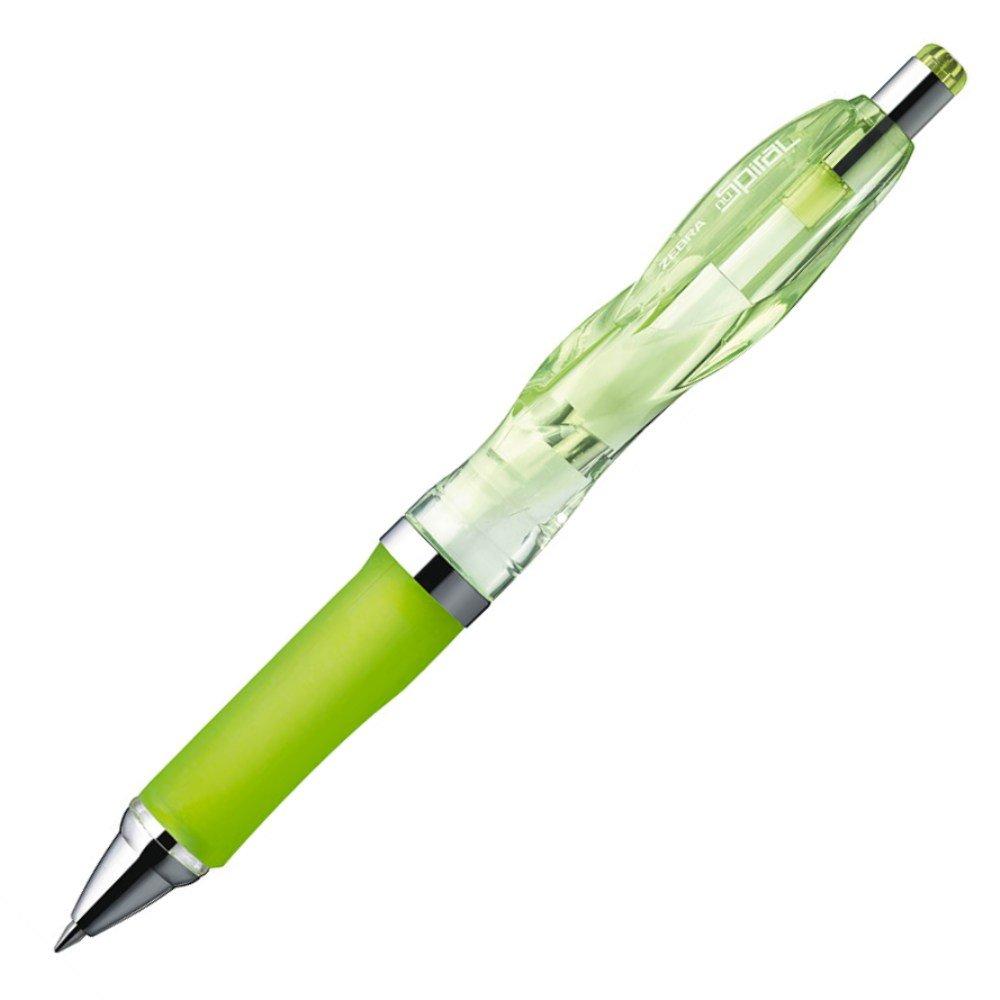 

Шариковая ручка Zebra New Spiral Clear Light Green, масляная, CC, 0,7 дюйма, BA51-CLG,