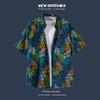 Floral Print Short-sleeved Shirt Beach Suit Summer Lightweight Couple Casual Loose Shorts
