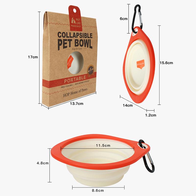 Collapsible Dog Bowl Silicone Dog Food Container Health And Safety Pet Travel Drinking Bowl Feeding Plate