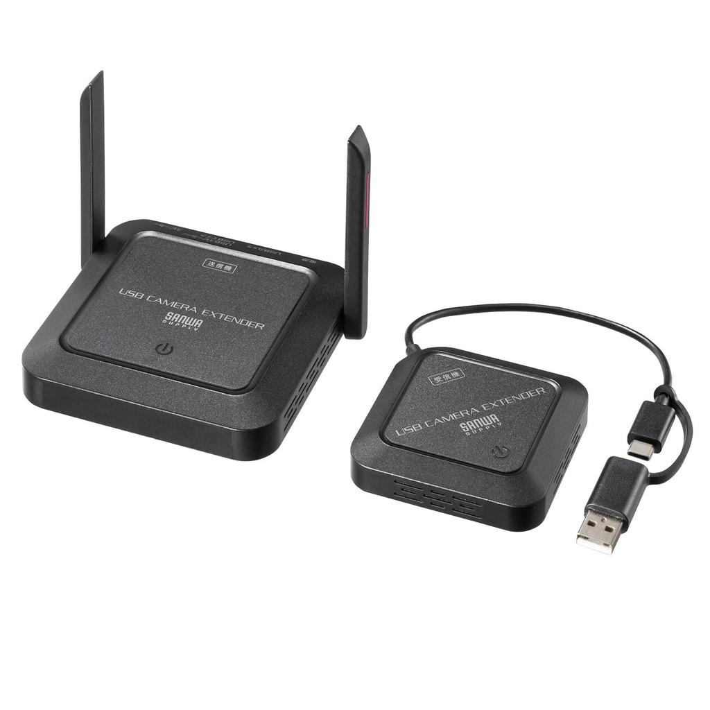 Sanwa Supply Wireless Webcam Conversion Up to 25m 4K Kit, 5GHz, Range, Compatible, USB-A/USB-C 2-Way, Windows/Mac/ChromeOS Compatible, CMS-EXW01