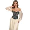 Floral Print Corselet Plus Size Strapless Corset Top For Women Medium Corsets