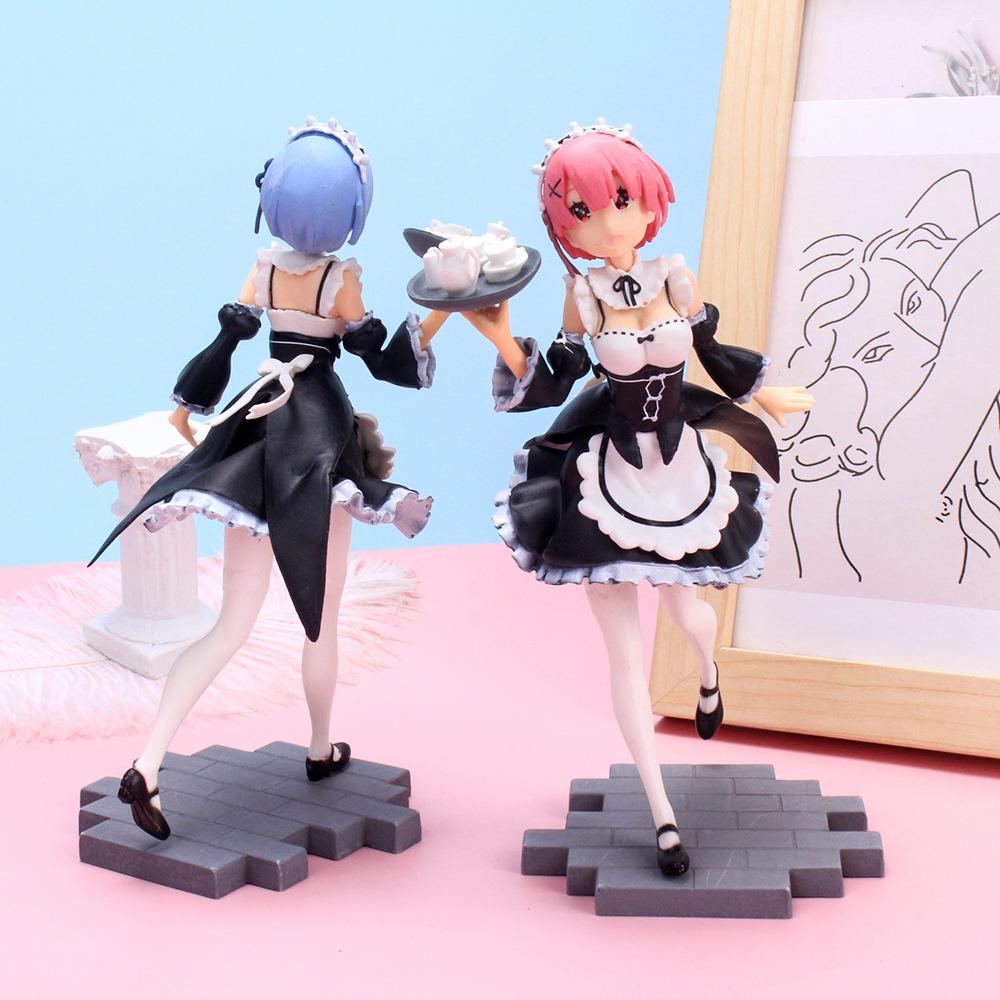 17cm Anime Figure Kawaii Girl Apron Maid Dress Girl PVC Action Model Toy Birthday  Gift