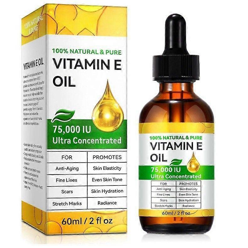 Olio di Vitamina E Biologico per Cosmetici Cura della Pelle 60ml - 100% Naturale & Puro meno