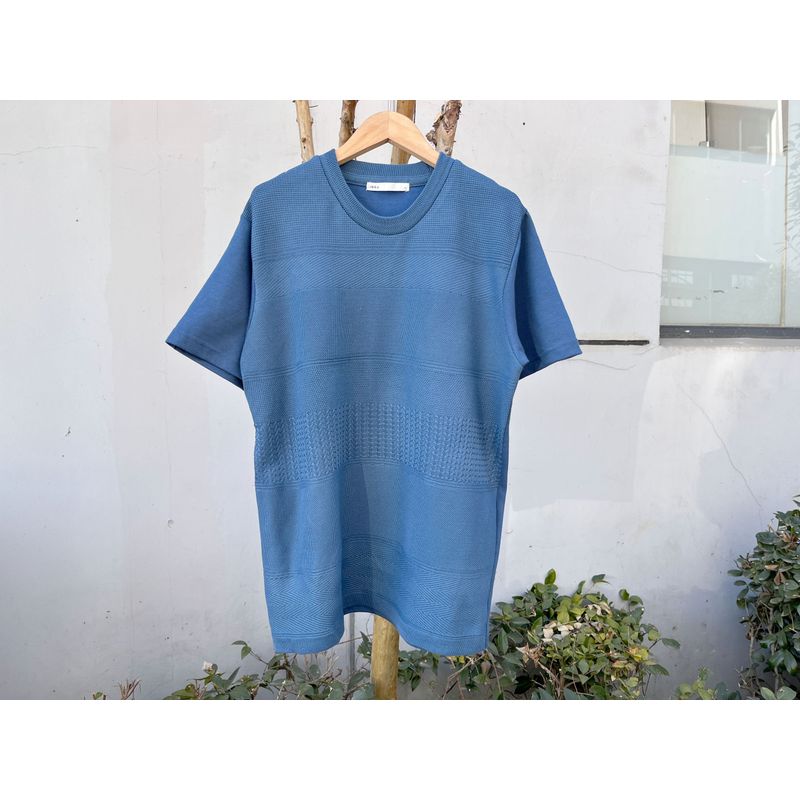 

Безупречная однотонная повседневная футболка с коротким рукавом, свободный круглый вырез, универсальная базовая футболка, минималистичная летняя мода, корейский стиль, дизайнерский Y1 Ink Blue M