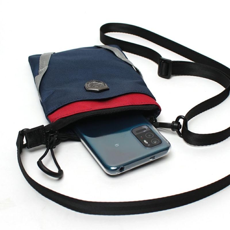 Admiral Small Mini Sacoche Shoulder Bag Tricolor and White Men's AAPK-01 Red, Blue,