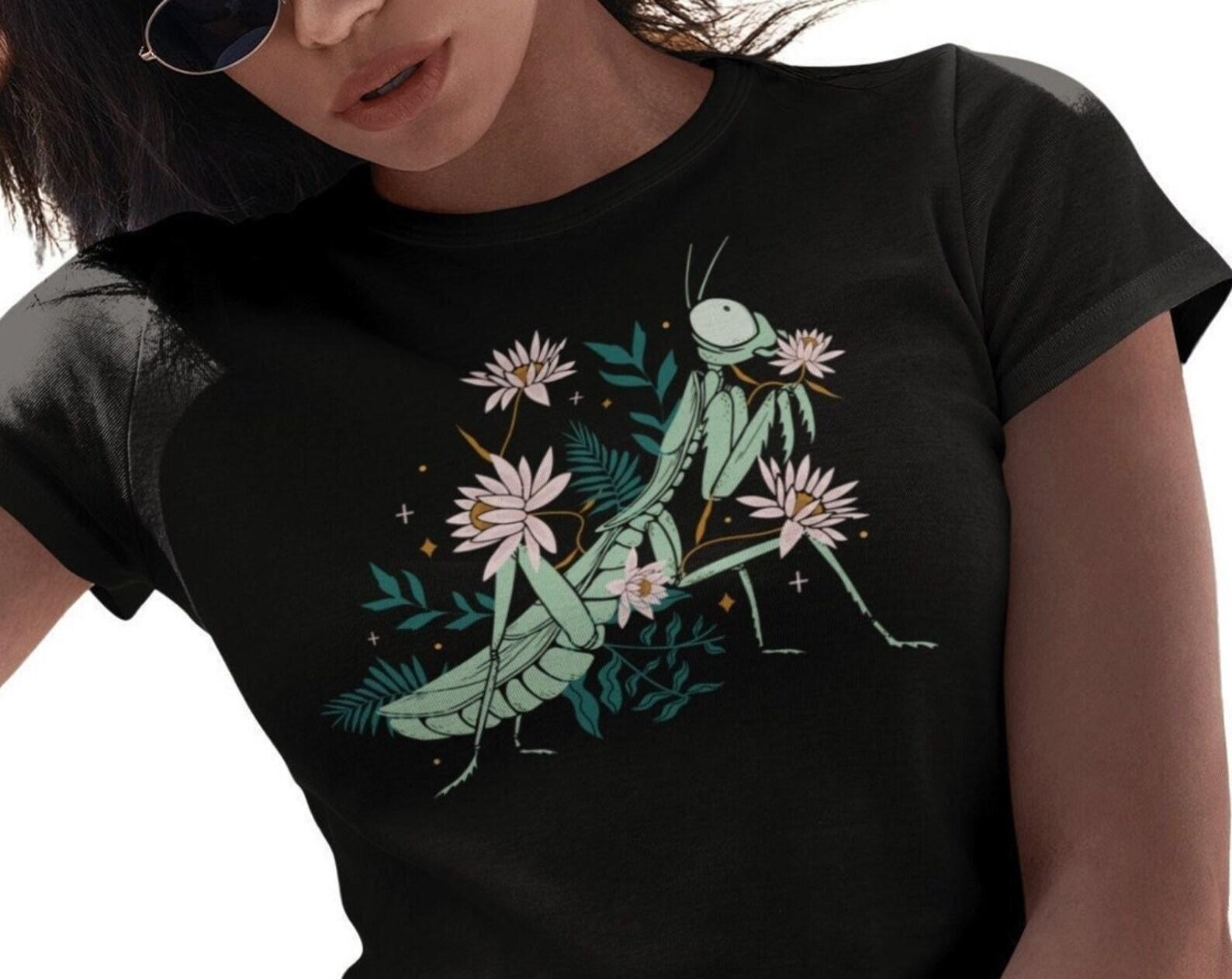 T-Shirt Women Floral Nature Garden Gift Idea Tshirt Woman Flowers Graphic Gift 4XL
