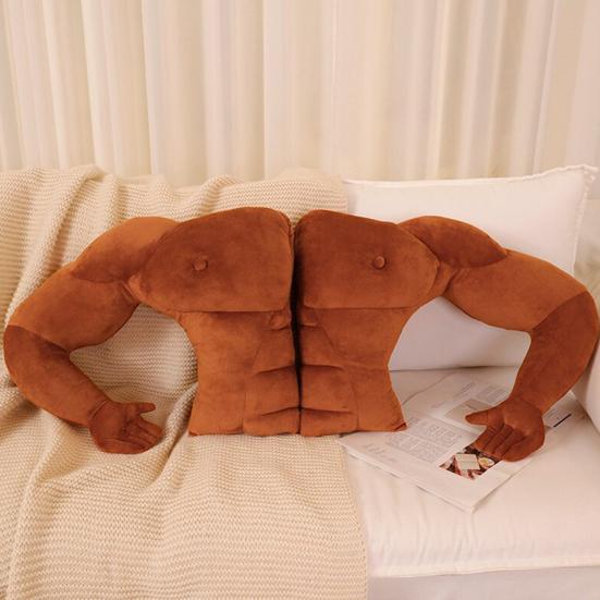 Yousheng Boyfriend Arm Pillow Stuffed Men Body Shape Pillow Hunky Chest Pillow Cuddle Companion for Neck And Shoulder Support