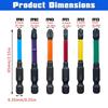 6pcs Cross Screwdriver Bits Set, FPH1/2/3 & FPZ1/2/3, 65mm, High Hardness, for Electric & Manual Screwdriver