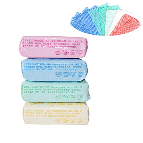Counter Cloths, Table Dusters, Nonwoven Fabric Dishcloths, Stylish, Reusable, Commercial Use, 320-Count, 4-Piece Set