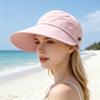 Empty Top Sun Hat for Women, Adjustable Straps Extended Brim Outdoor Hat, Lightweight Breathable Sun Protection Hat for Sports And Exercise