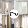 4Pcs Heavy Duty Curtain Pole Brackets for 25mm Poles Adjustable Wall-mounted Curtain Rod Support Metal Curtain Pole Holders Set