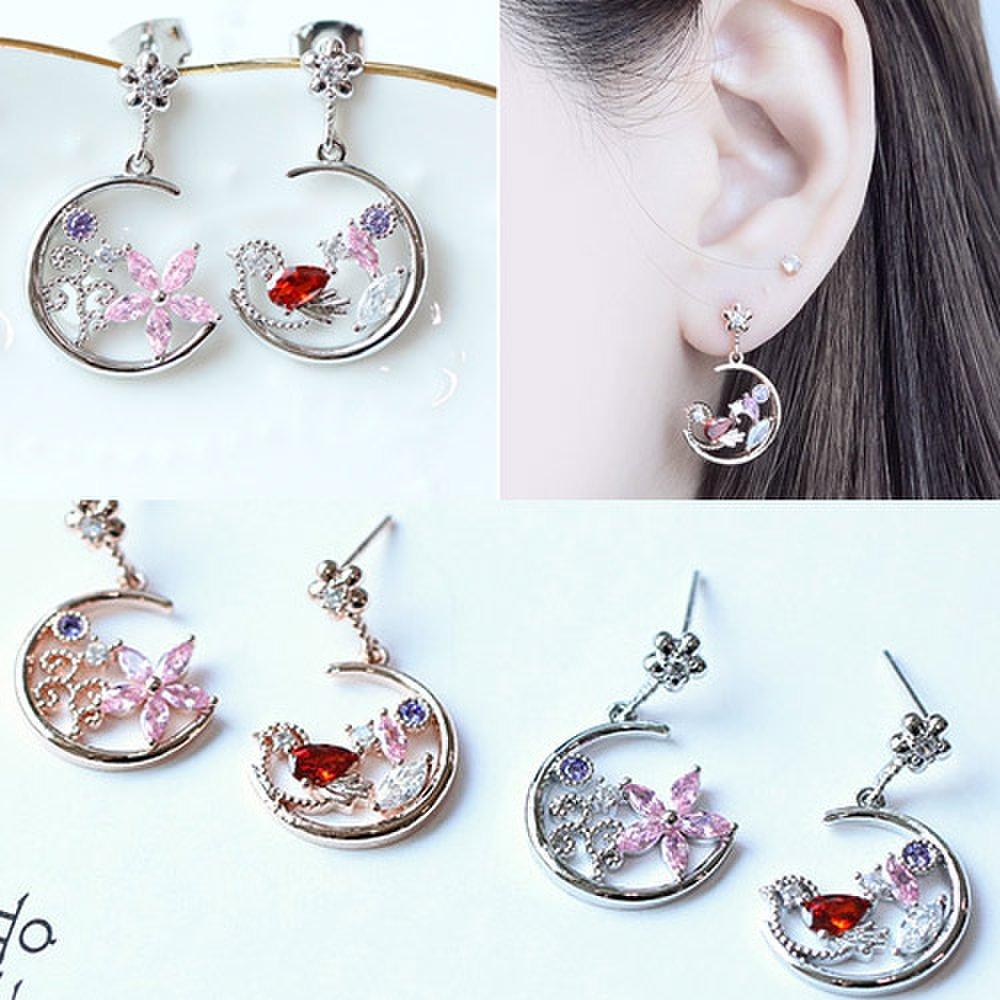 [Aslit] Zenith Unbalanced Spring Cubic Drop Earrings