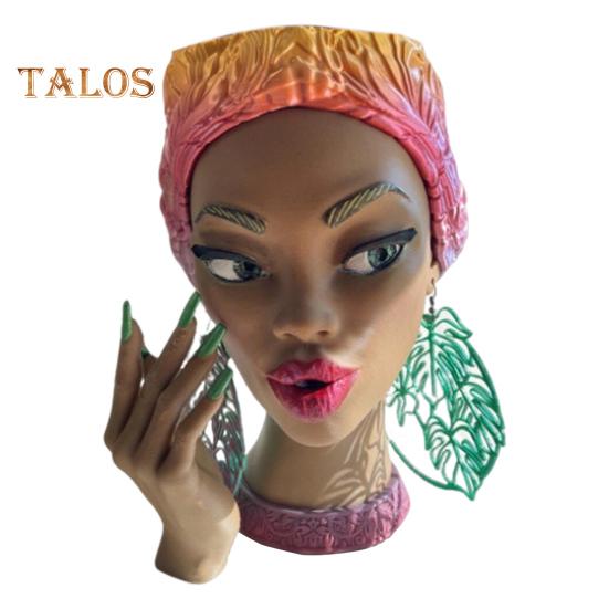 

Черная женщина курильница для благовоний Африканская королева голова палочка для благовоний конус держатель домашний офис йога комната для медитации украшение рабочего стола орнамент розовый