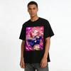Cool Street Style Pink-haired Queen Print Crop Top Slim Fit Trendy Short Top For Women Pure Cotton T-shirt