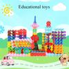 Children's early education insert bag Snowflake building block set, children's educational building blocks, children's DIY toys