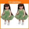Npk 55cm Lebensechte Reborn-Puppe Betty Mit Braunen Haaren Und Cowboy-Overalls