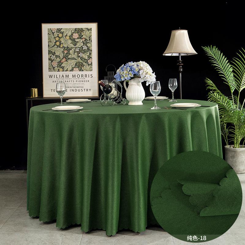 Hotel Round Tablecloth Fabric Restaurant Tablecloth Hotel Banquet Large Round Table Tablecloth Household Round Table Tablecloth