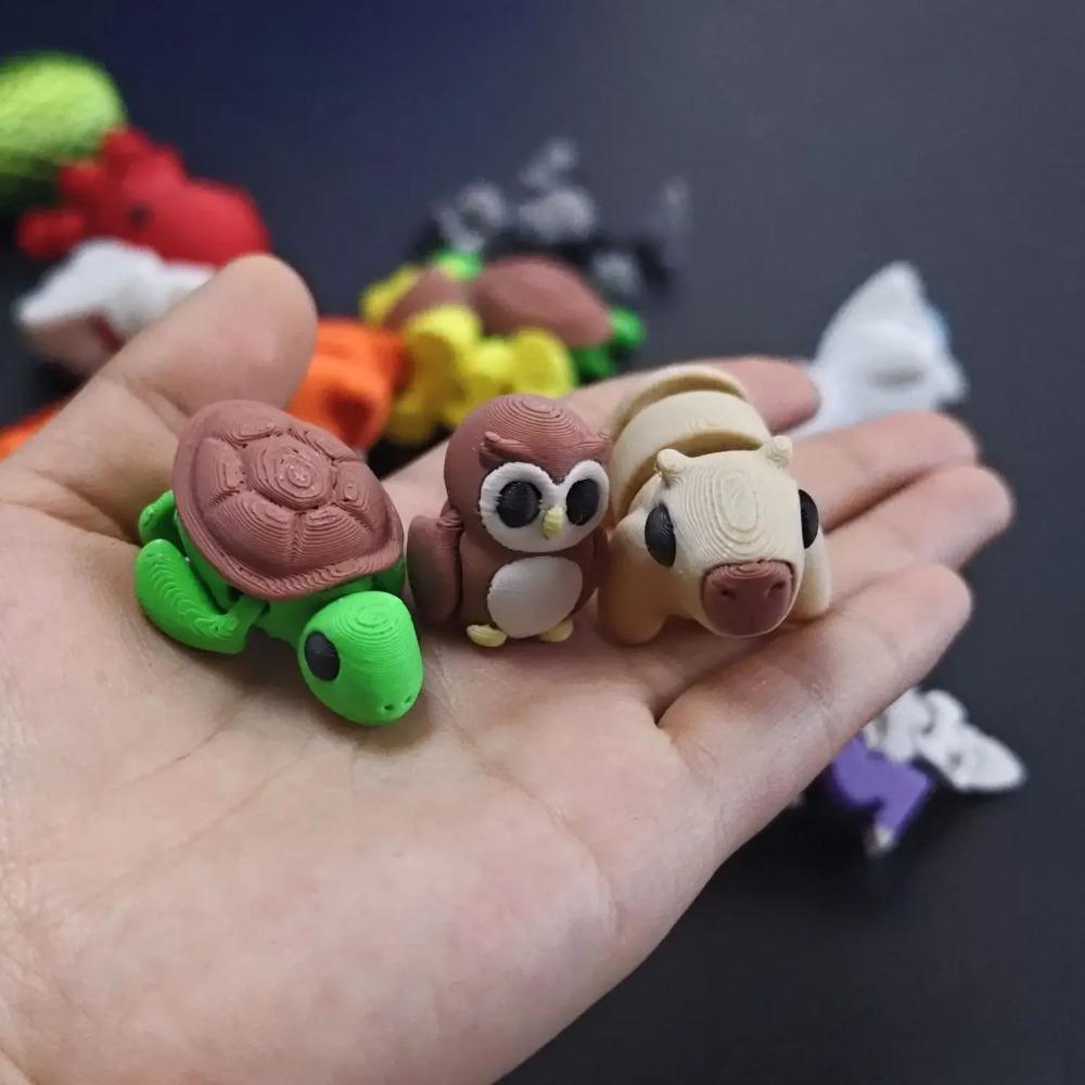 3D Printed Simulation Small Animal Joint Movable Mini Desktop Toy for Boys and Girls, Stress Relief, Healing, Family Gatherings