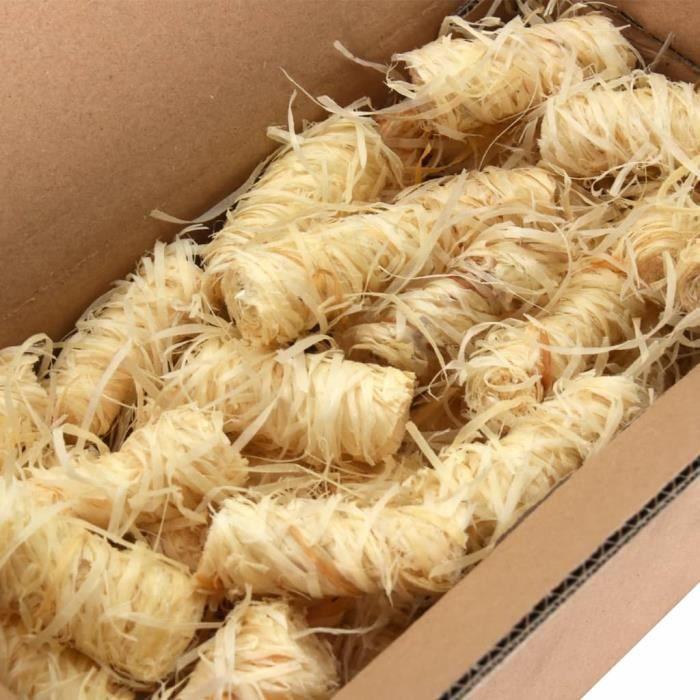 Allume-feu - BIO - 15 kg - Laine de bois de pin - Cire de paraffine - Inodore