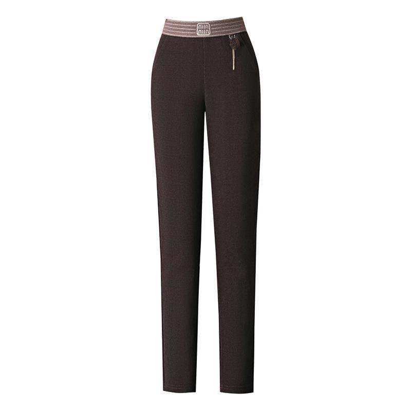 Women's European Velvet Harem Pants - Thickened, Elastic Waist, Petite, Winter 2024 Style