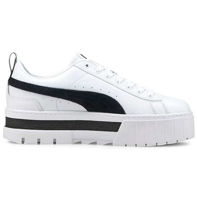 Puma Mayze Leather White Black Women 381983-01