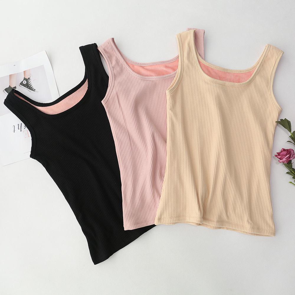 Women's Fleece-Lined Self-Heating Thermal Vest - Seamless, Sleeveless Base Layer for Autumn & Winter