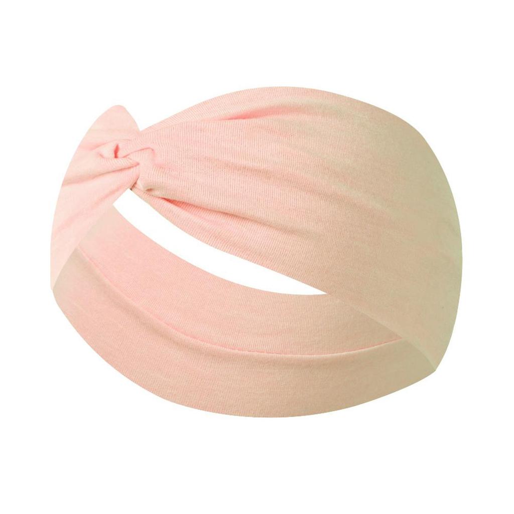 Stretchy Wide Cross Knot Headband for Women Soft Elastic Hair Comfortable Turban Style Wrap for Daily Use Yoga Sports Running
