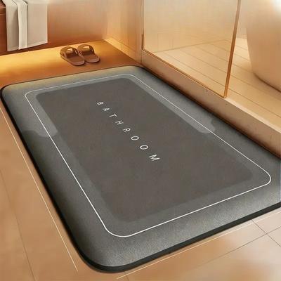 Quick-Dry Bathroom Mat - Non-Slip, Absorbent Diatomaceous Earth Floor Mat Shower, Entryway, Kitchen, or Bedroom  Bathroom Rug