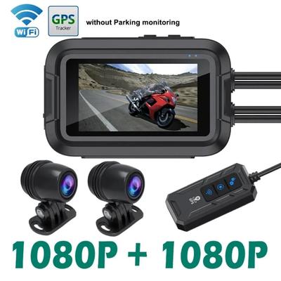 DVR לאופנוע/Full HD Dual 1080P 3 אינץ' עמיד למים IP66 מצלמה/WiFi DVR לאופנוע/GPS