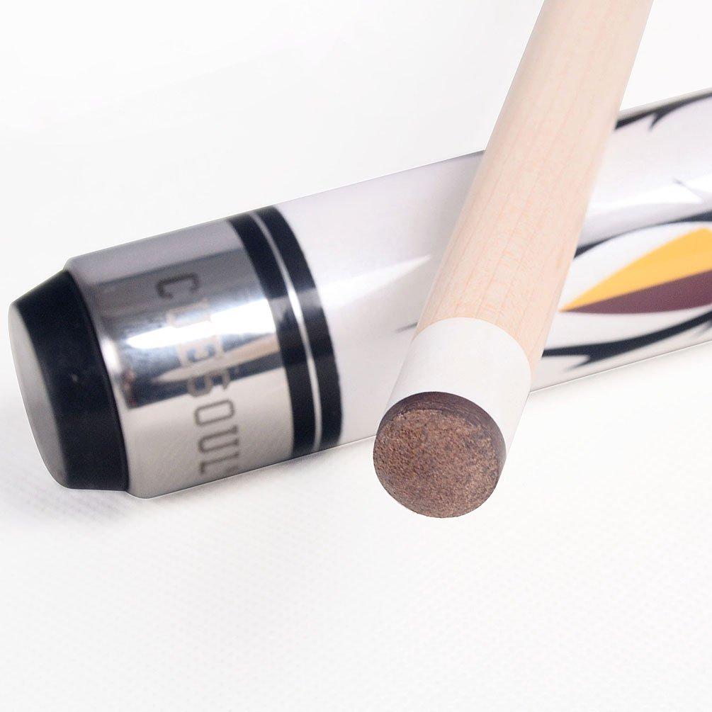 Cuesoul 19oz Maple Billiard Pool Cue Stick U101 Case 58" 2-Piece +