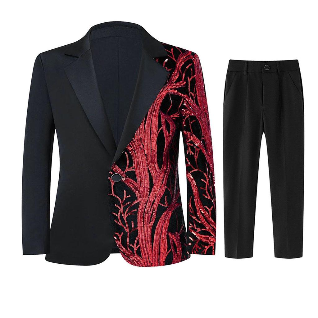 Jungen Glitzer Schimmernder Lässiger Blazer - Trendige Leichte Luxusjacke