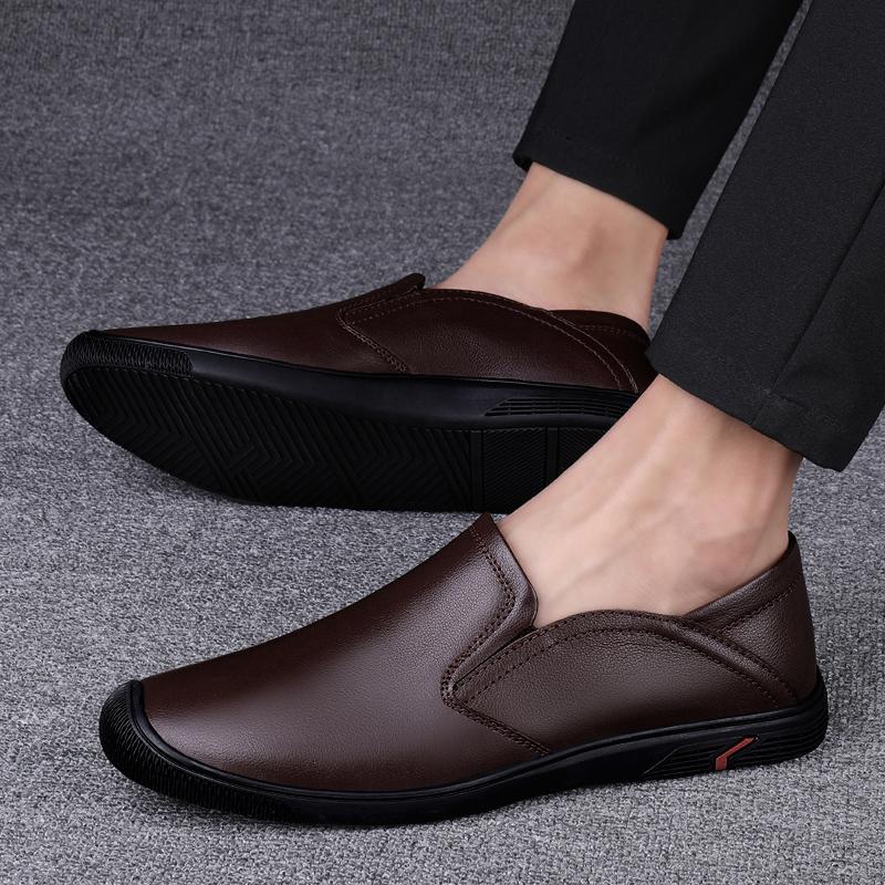 FashionSummer Luxury Shoes Brand Designer Men Loafers Genuine Leather Casual Shoes Mens Slip-ons Mocasines Hombre Man Moccasin Spring