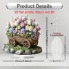 2D Flower Cart Decoration Decorative Board with Base Centerpiece Adornment Acrylic Artwork Flat